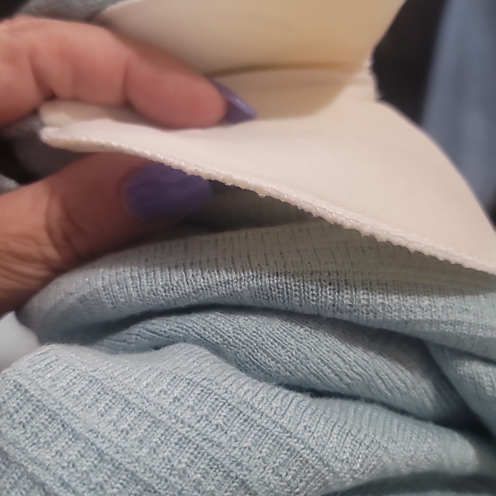 UM lightweight baby blue black bow cardigan sweater - Picture 5 of 6